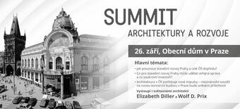 Světoznámí architekti Diller a Prix na Summitu architektury a rozvoje 26. září v Praze