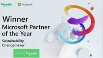 Společnost Schneider Electric získala cenu Microsoft Sustainability Changemaker Partner of the Year za rok 2021