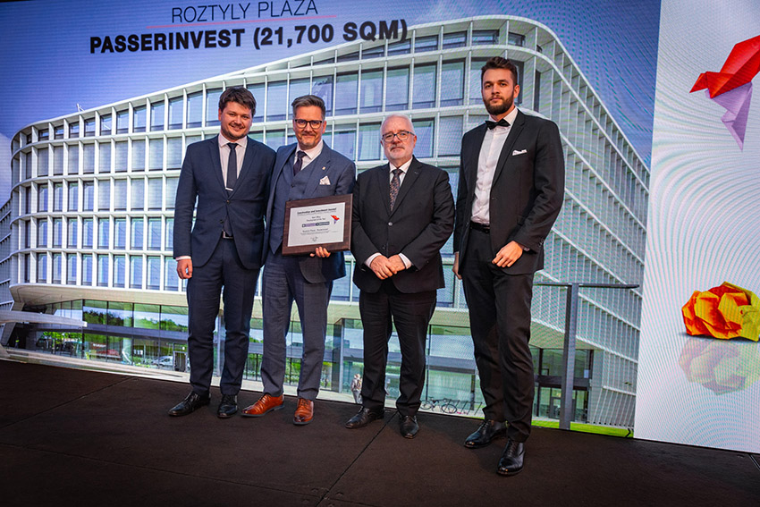 Administrativní budova Roztyly Plaza zvítězila v soutěži CIJ Awards v kategorii Best Office Development of the Year