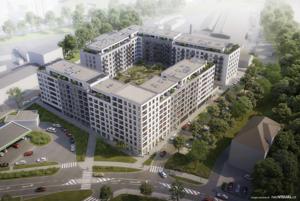 AFI Home V Korytech v Praze 10: Nové přízemní komerční prostory se objevují ve Strašnicích