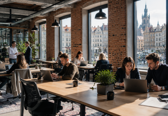 Flexibilní kancelářské řešení v Česku: Kompletní průvodce coworkingem, servírovanými a řízenými kancelářemi
